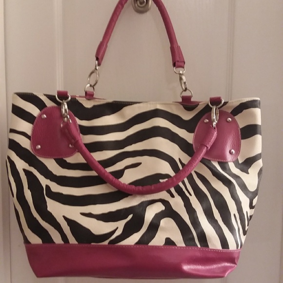 pink zebra purse